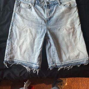 Light Blue Denim Cutoff Shorts